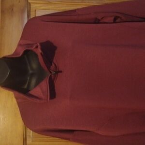 GAIAM Women's Maroon Quarter-Zip Crewneck Sweater